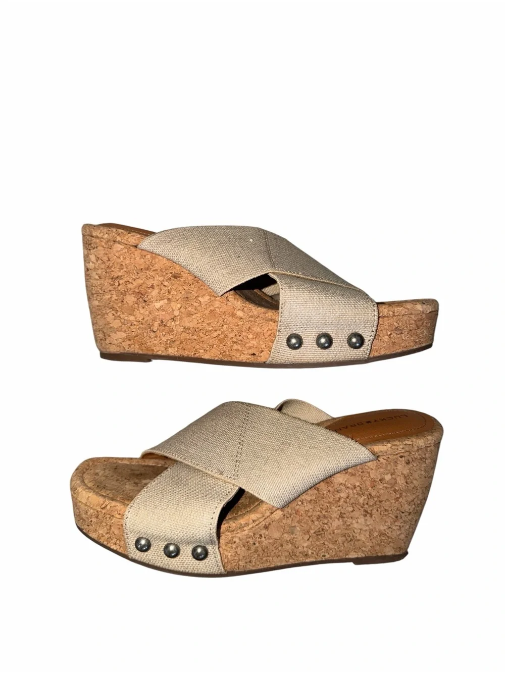 Lucky Brand Women's Valmai Platform Wedge Sandals size 8.5